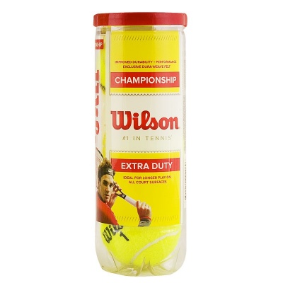 Мяч теннисный WILSON Championship, арт. WRT100101, одобр.ITF и USTA,фетр,нат.резина, уп.3 шт, желтый