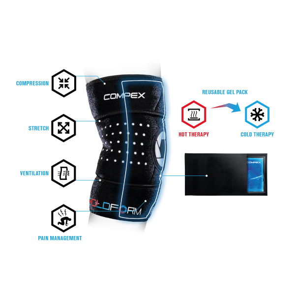 СЦ*Бандаж на локоть/предплечье Compex COLDFORM UTILITY с гелевым вкладышем,р. M/L, 83-0029-U-FG