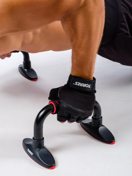 Перчатки для занятий спортом TORRES напульсник, нейлон, натуральная кожа